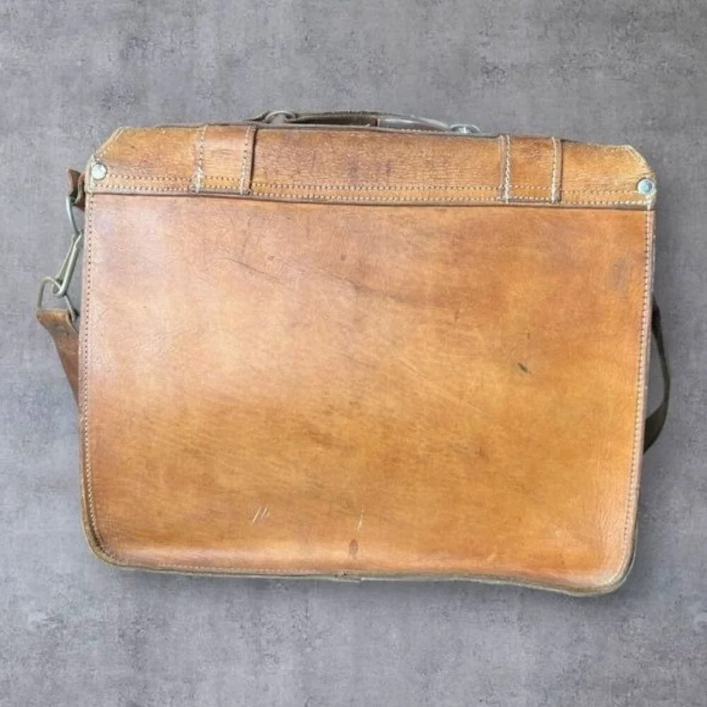 Vintage Leather Messenger Bag